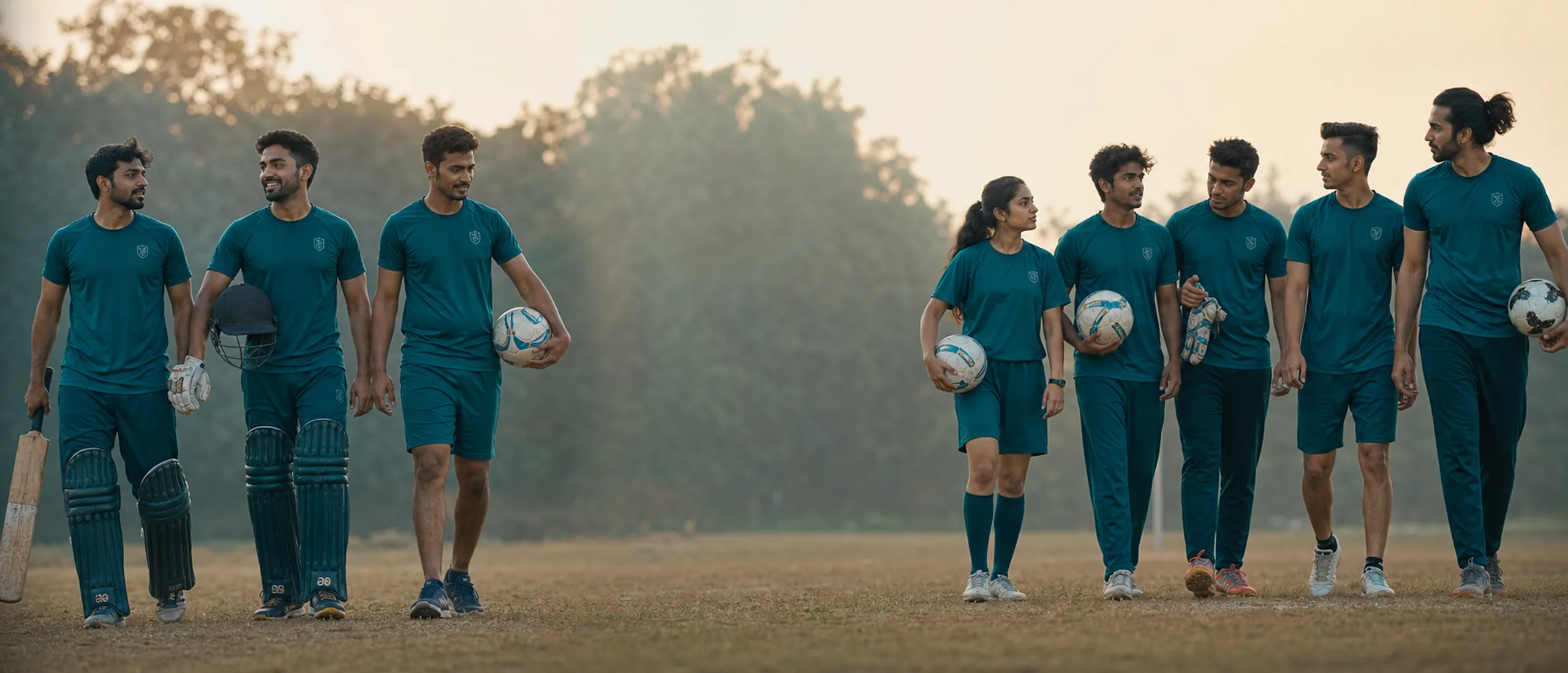 Team wearing custom kits